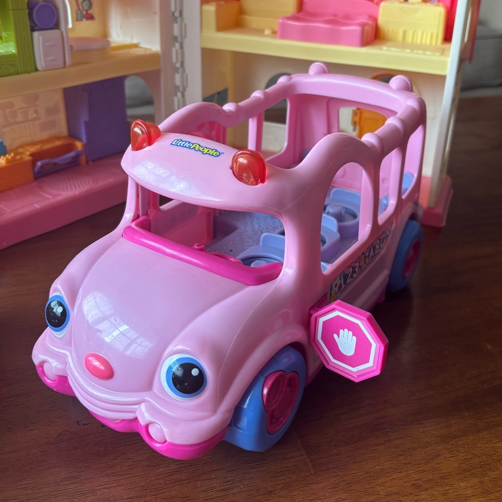 Little People Pink Musical Bus